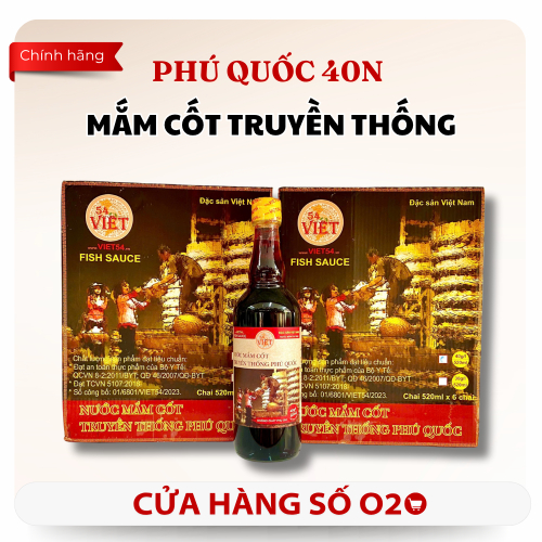 Nước Mắm Cốt Truyền Thống Phú Quốc 40N – Chai 520ml